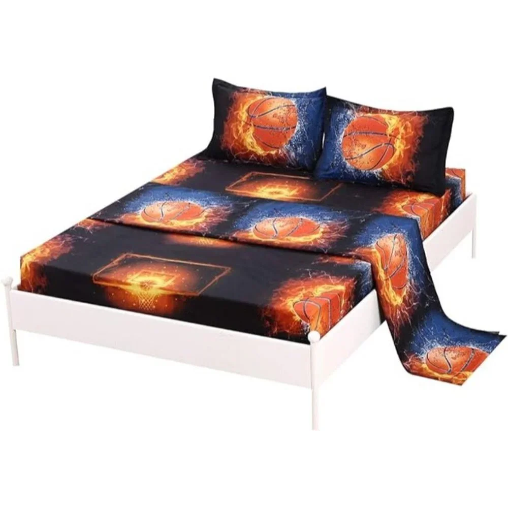 NEW‎ Basketball Twin Bedding Set Included Comforter Quilt and Sheets
